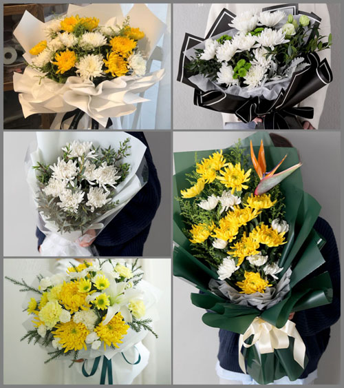 山东青岛平度市旧店镇南黄同村白事花束代送